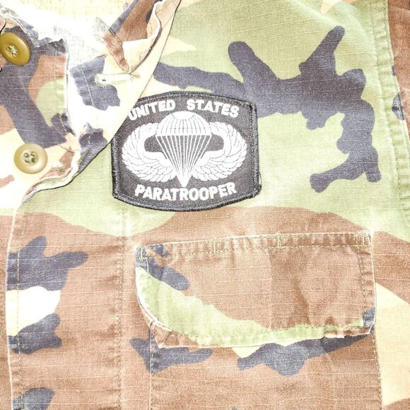 VTG Tru Spec United States Paratrooper Camouflage Army Field Jacket XS - Picture 2 of 8
